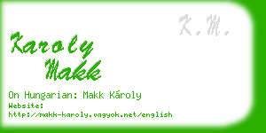 karoly makk business card